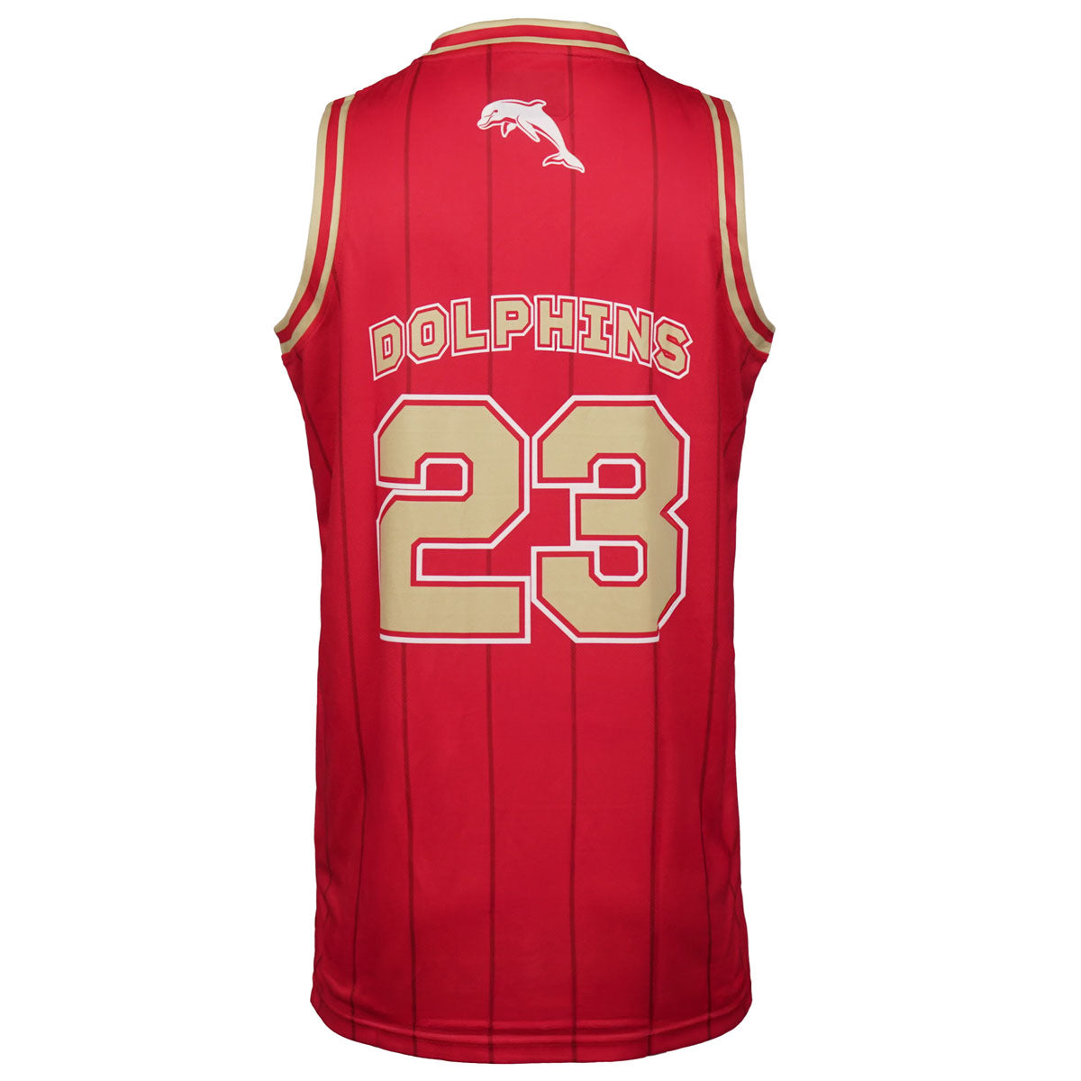 DOLPHINS 24 MENS BASKETBALL SINGLET RED