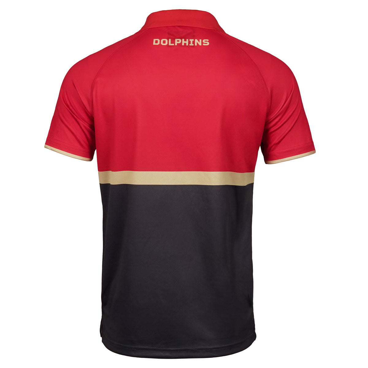 DOLPHINS 24 MENS MEDIA POLO RED