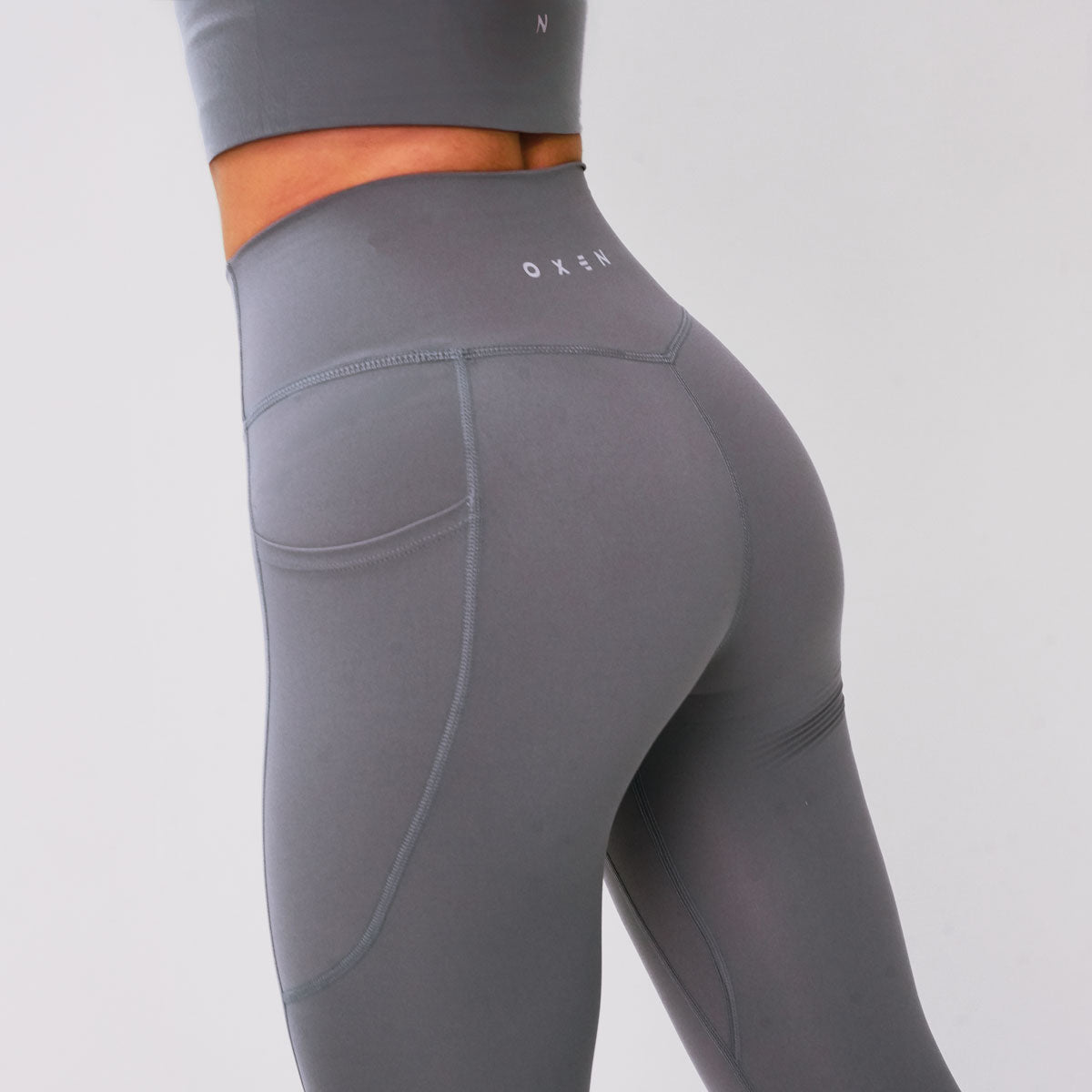 Oxen Womens Endure Sculpt Pocket Leggings Fossil