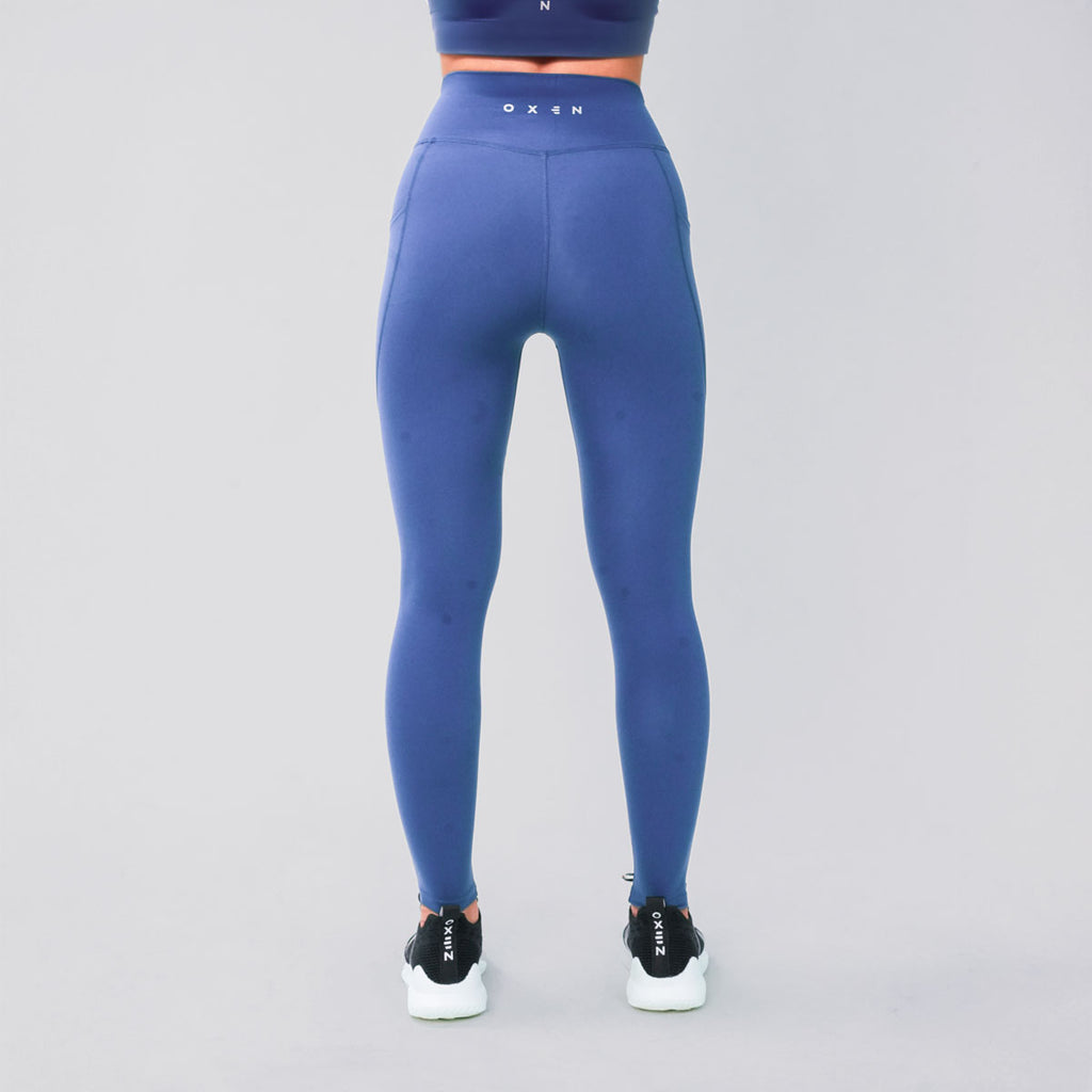 Oxen Womens Endure Sculpt Pocket Leggings Sapphire