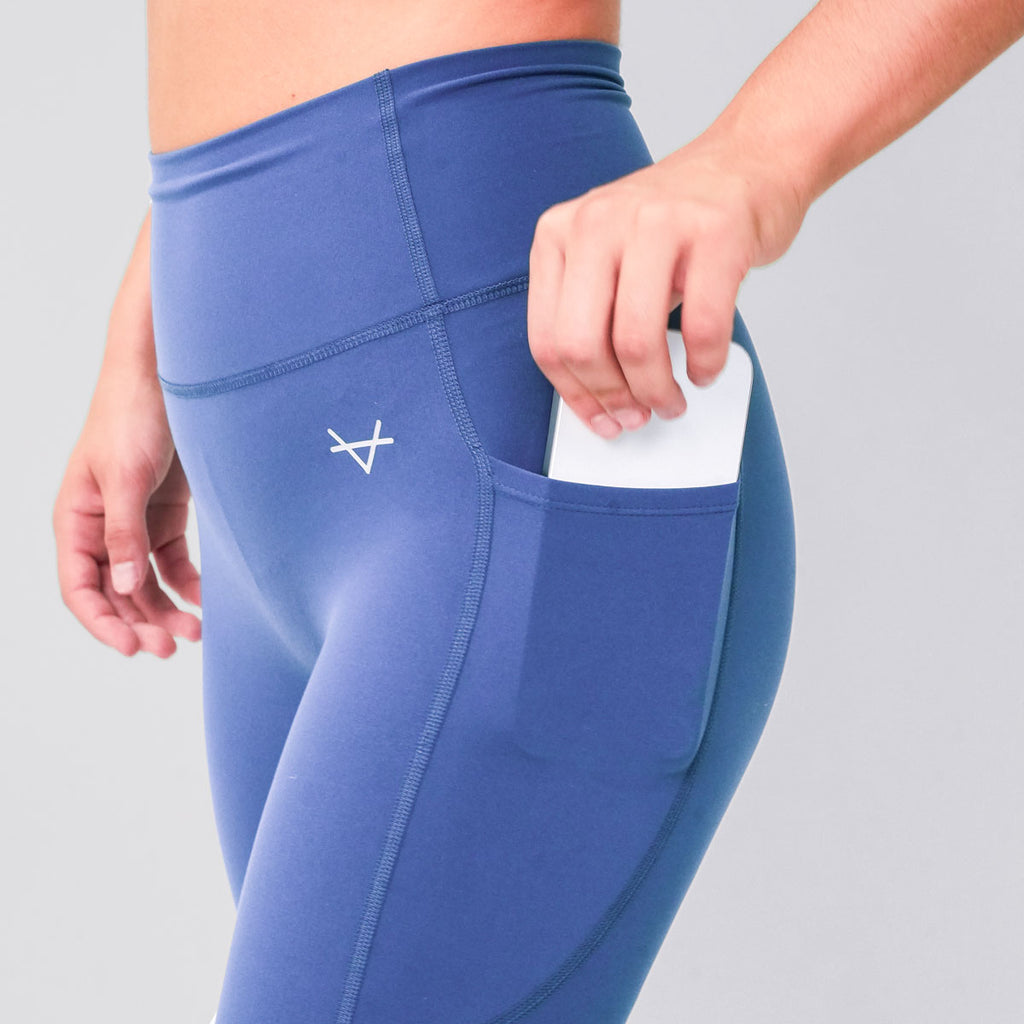 Oxen Womens Endure Sculpt Pocket Leggings Sapphire