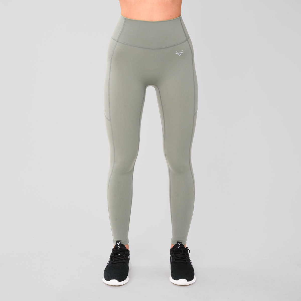 Oxen Womens Endure Sculpt Pocket Leggings Olive