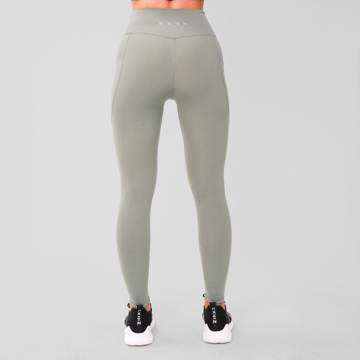 Oxen Womens Endure Sculpt Pocket Leggings Olive