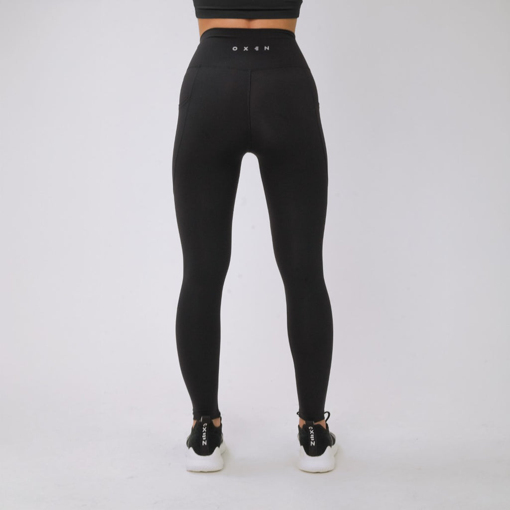 Oxen Womens Endure Sculpt Pocket Leggings Blk