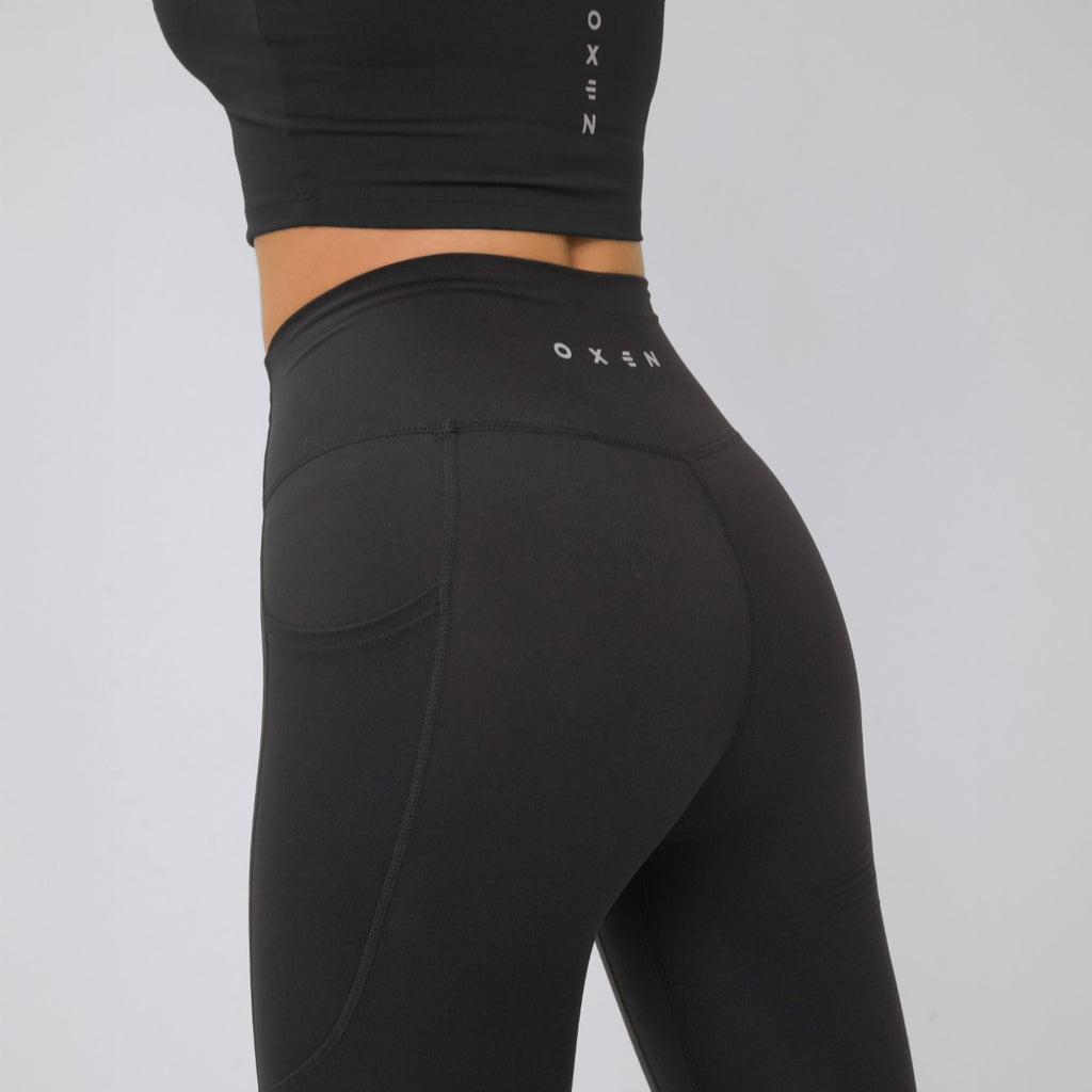 Oxen Womens Endure Sculpt Pocket Leggings Blk