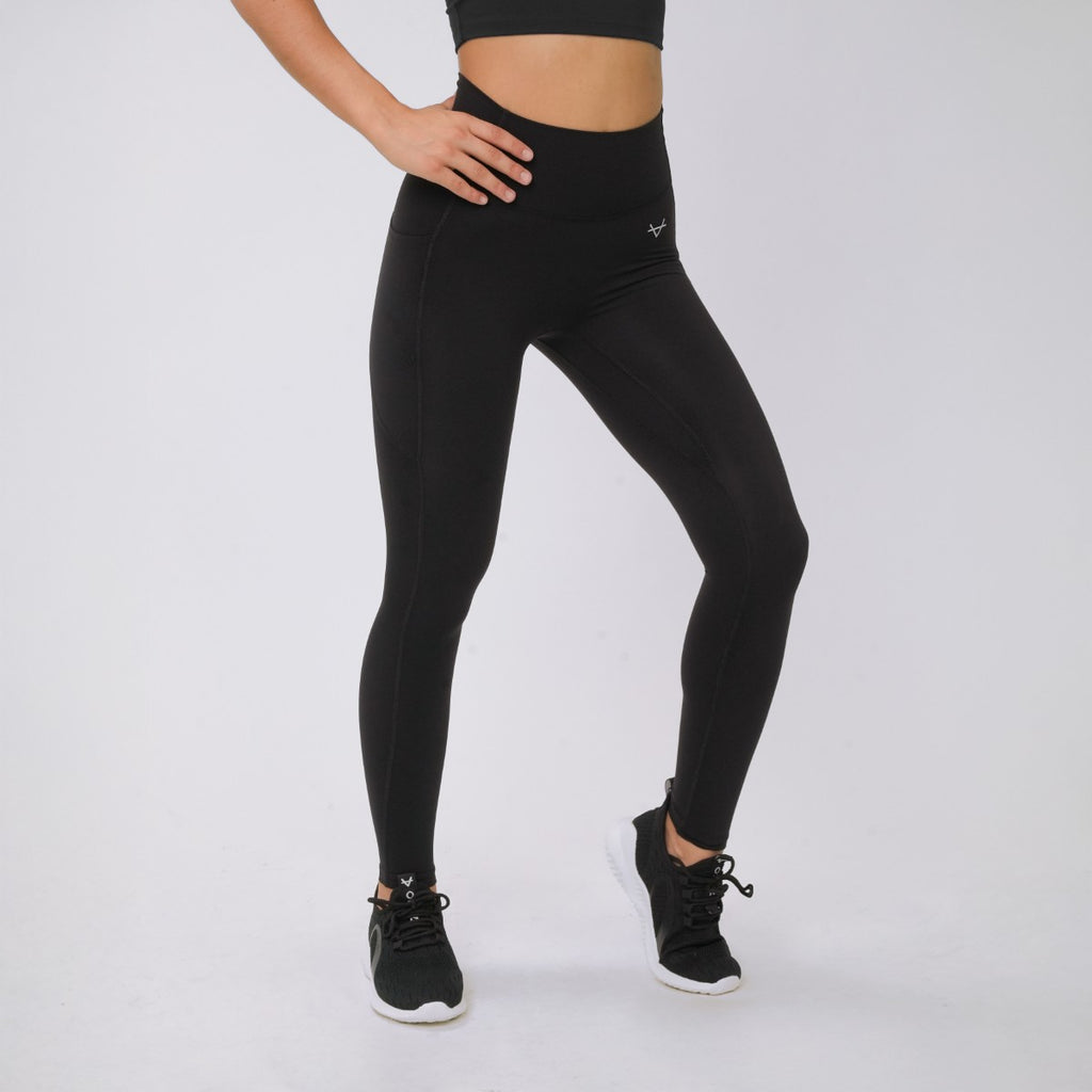 Oxen Womens Endure Sculpt Pocket Leggings Blk