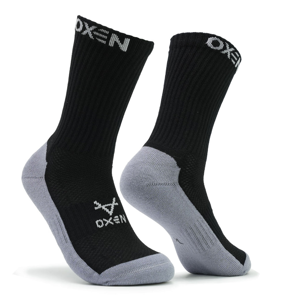 Oxen Blk/Grey Sports Socks JNR