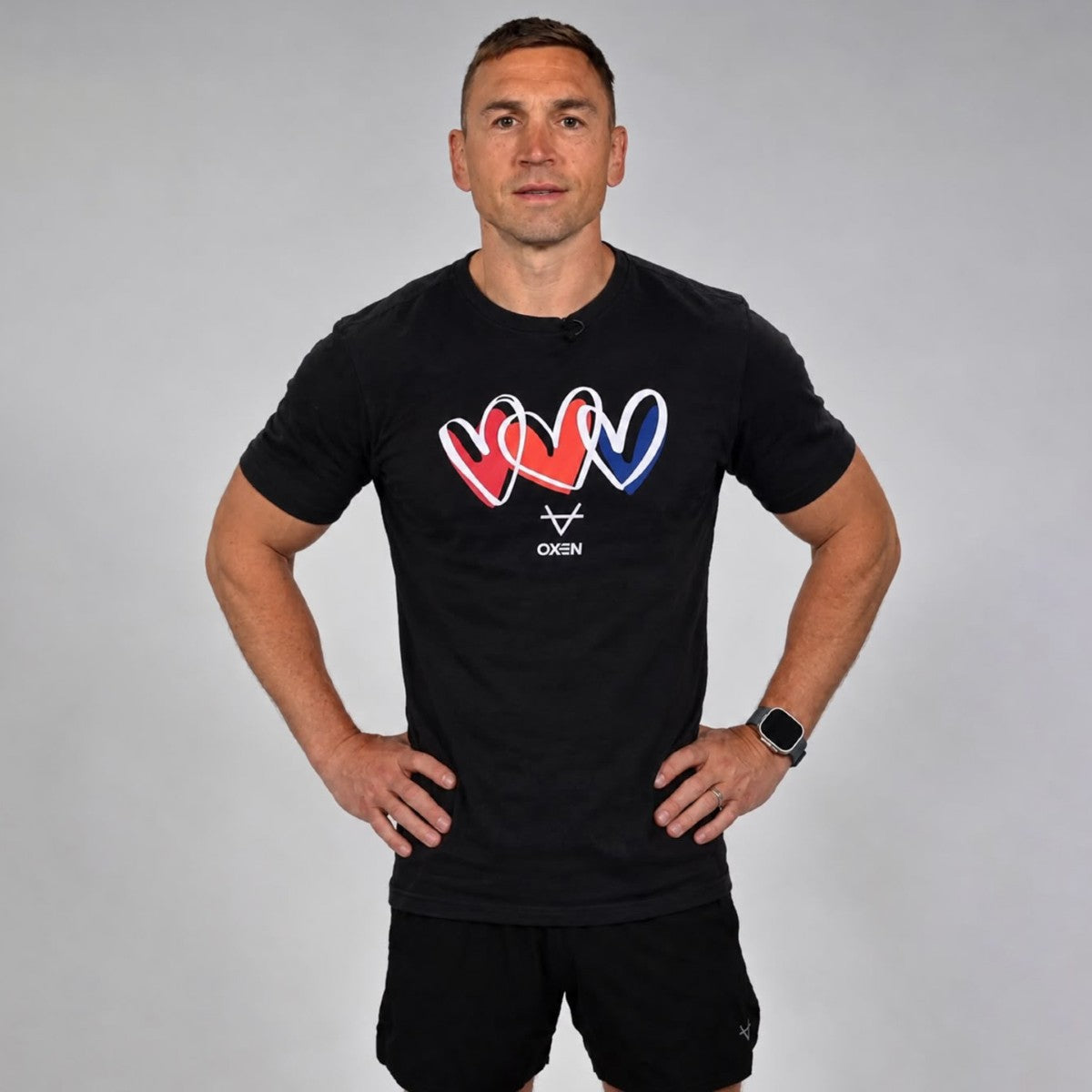 Oxen Hearts Tee Black