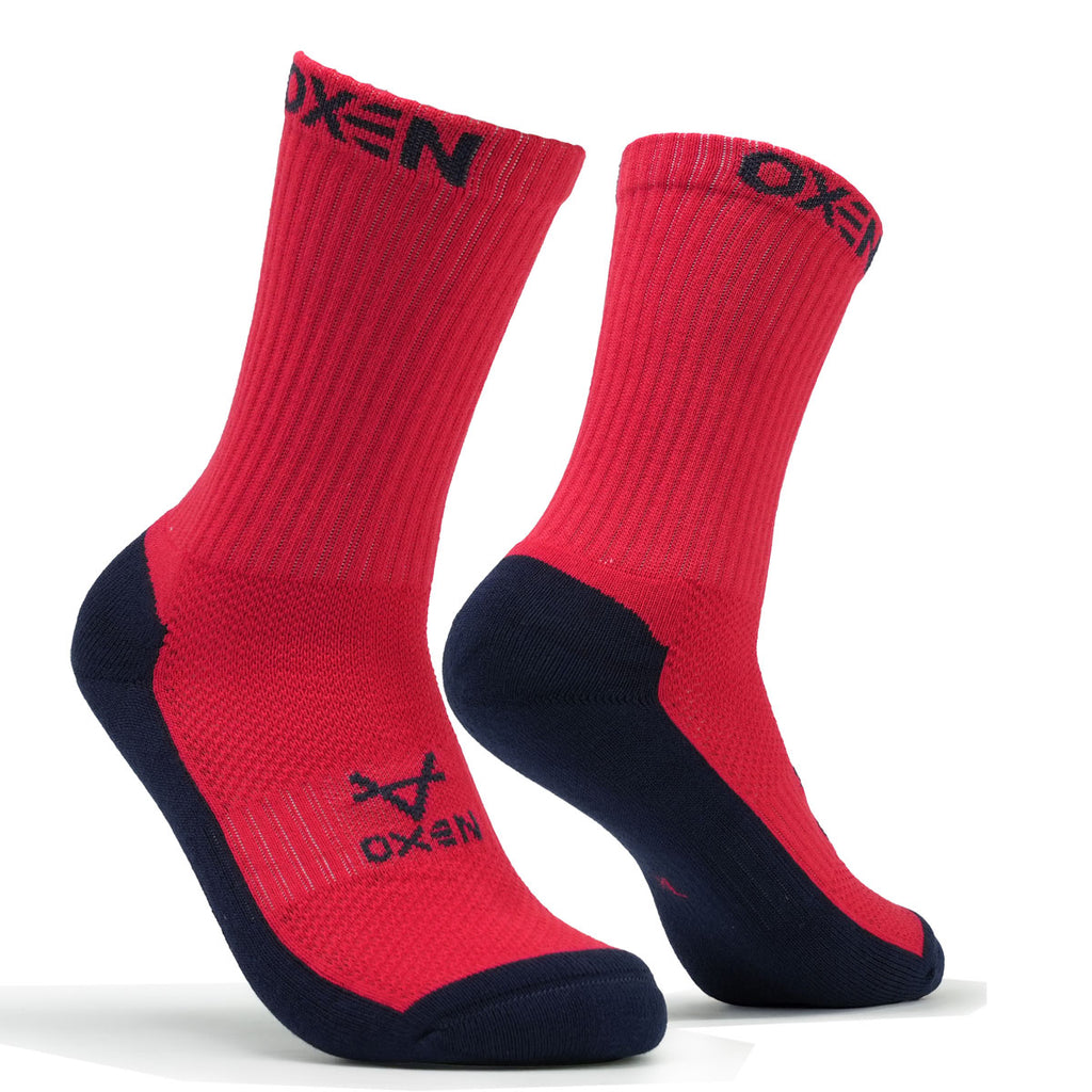 Oxen Red/Nvy Sports Socks JNR