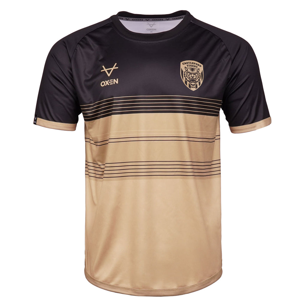 Castleford Tigers 2026 Centenary Print Tee Blk/Gld