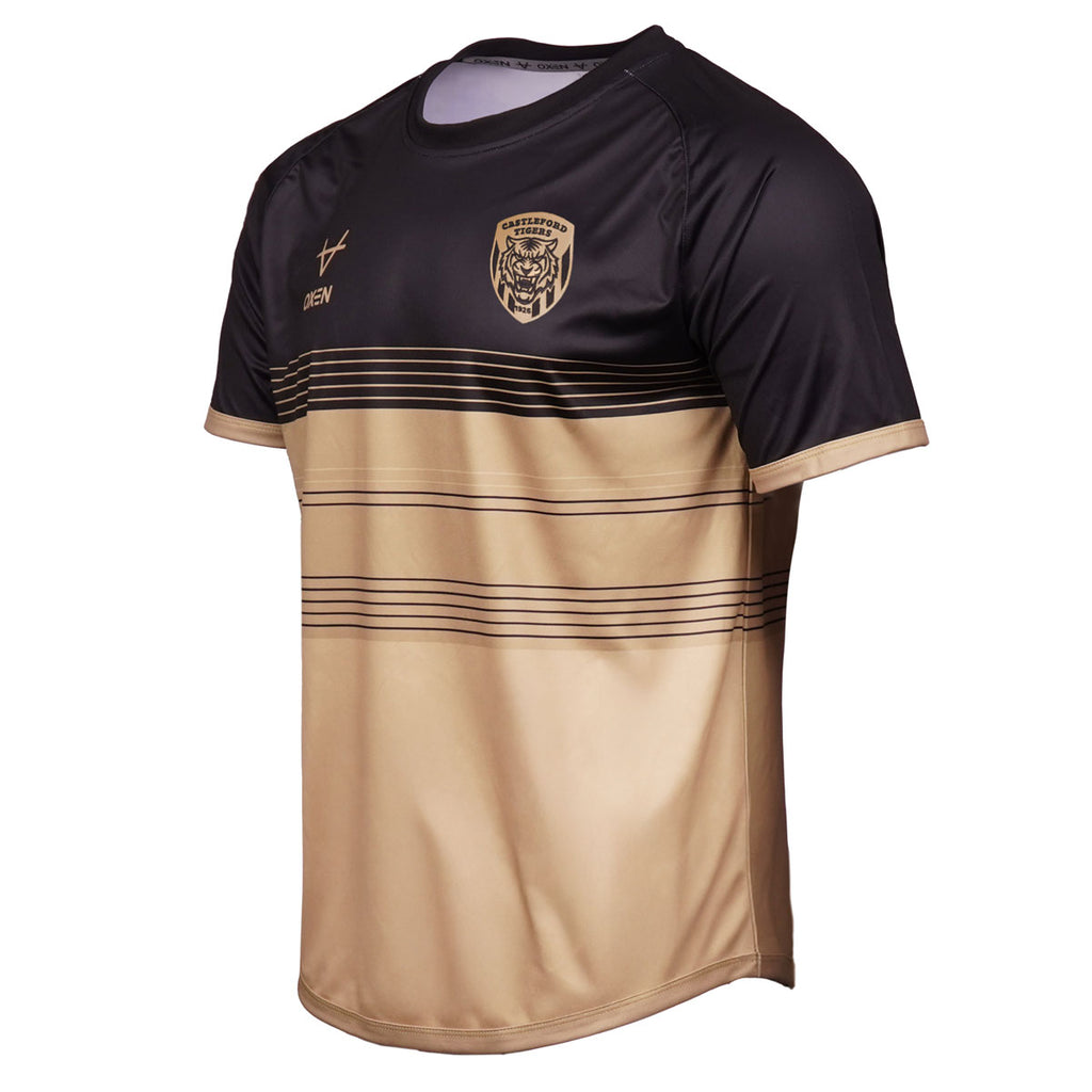 Castleford Tigers 2026 Centenary Print Tee Blk/Gld