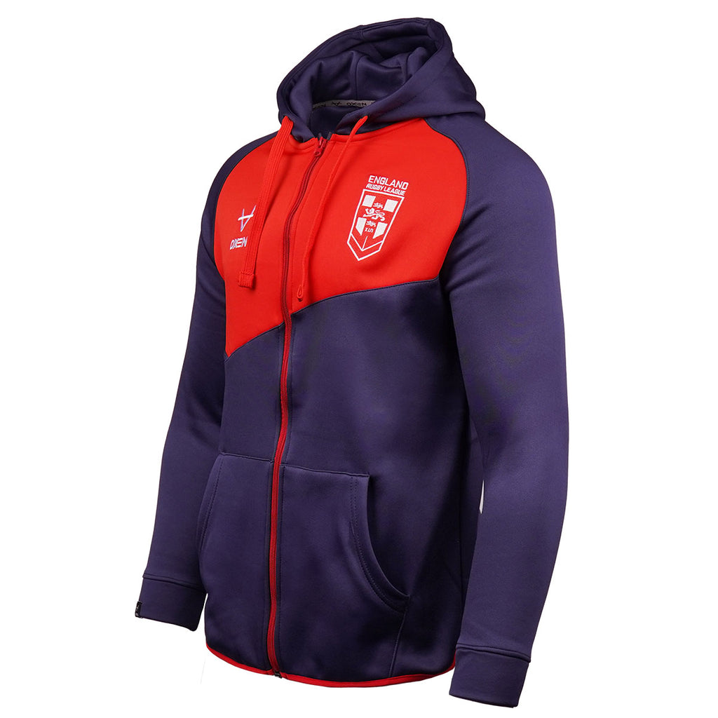 England RL Chest Panel FZ Hoody JNR