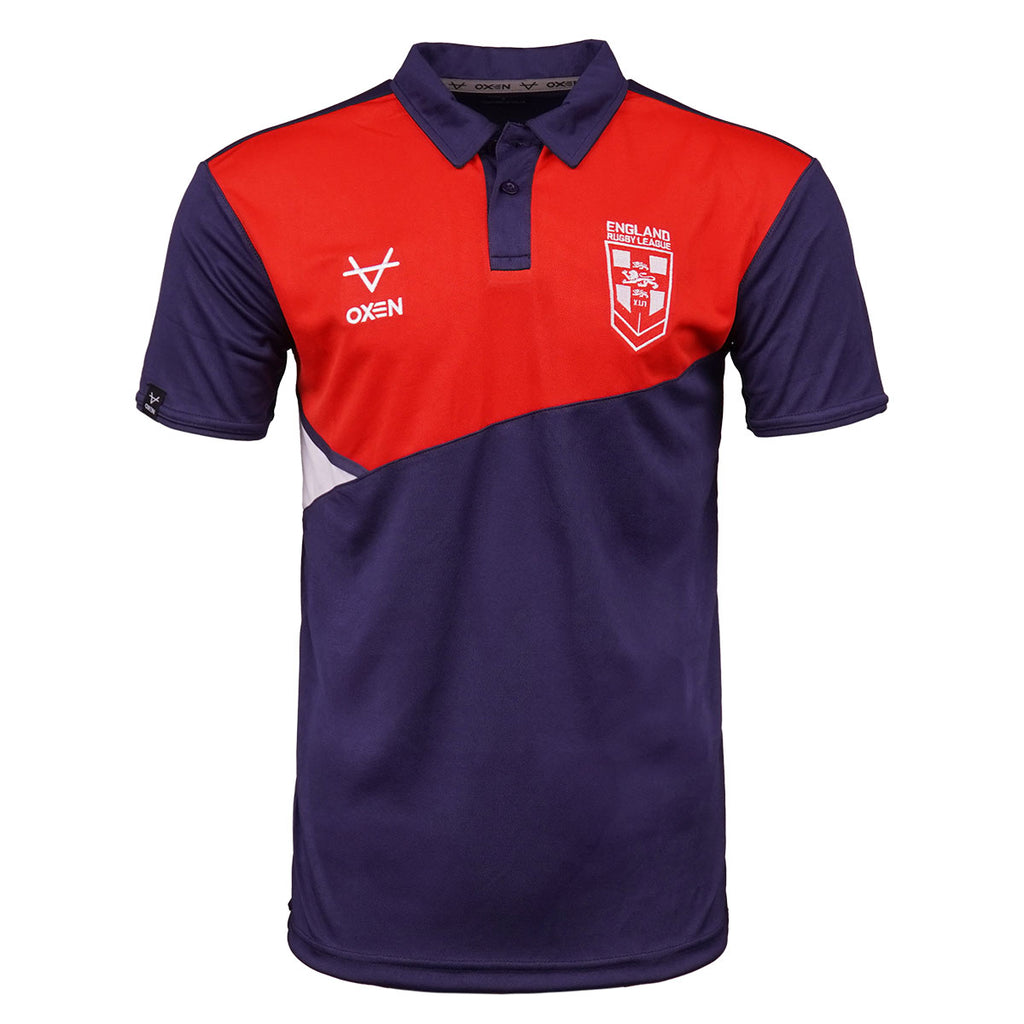 England RL Chest Panel Polo Navy