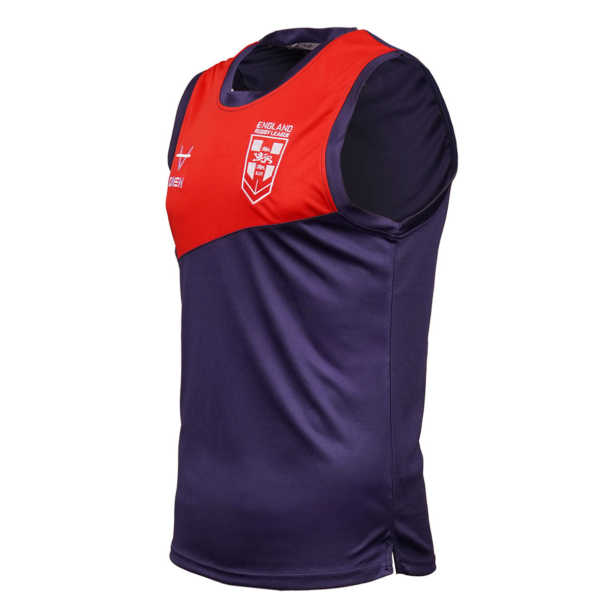 England RL Chest Panel Singlet Navy