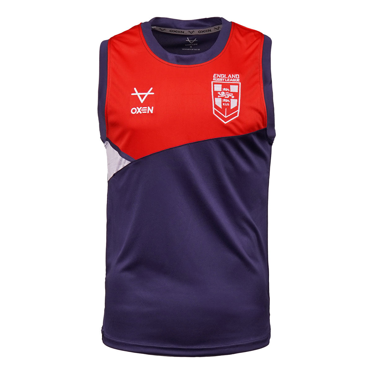 England RL Chest Panel Singlet Navy
