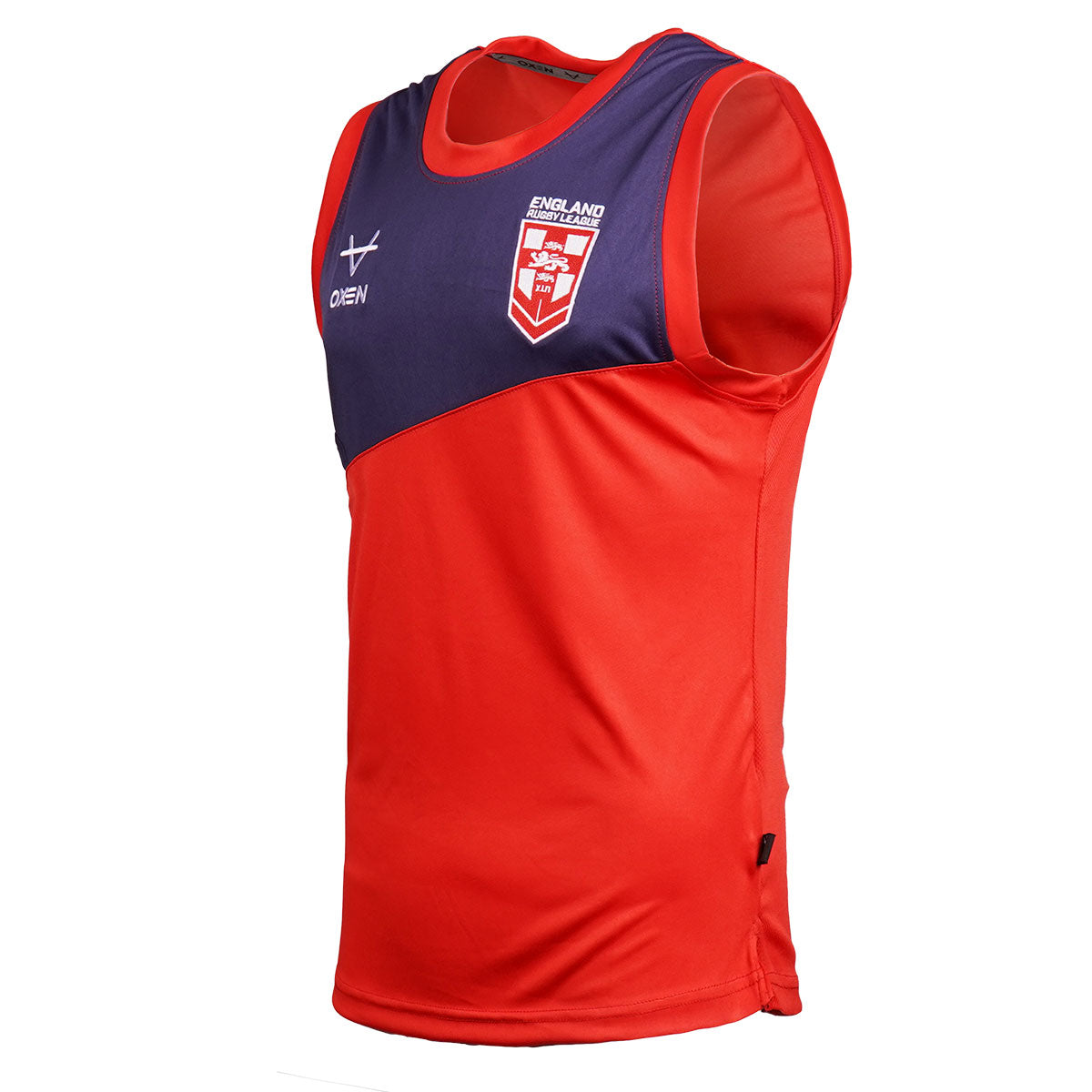 England RL Chest Panel Singlet Red JNR