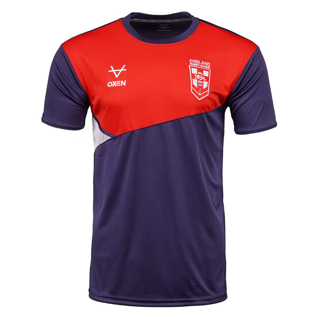 England RL Chest Panel Tee Navy