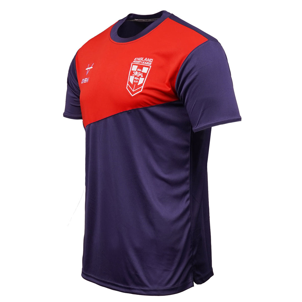 England RL Chest Panel Tee Navy