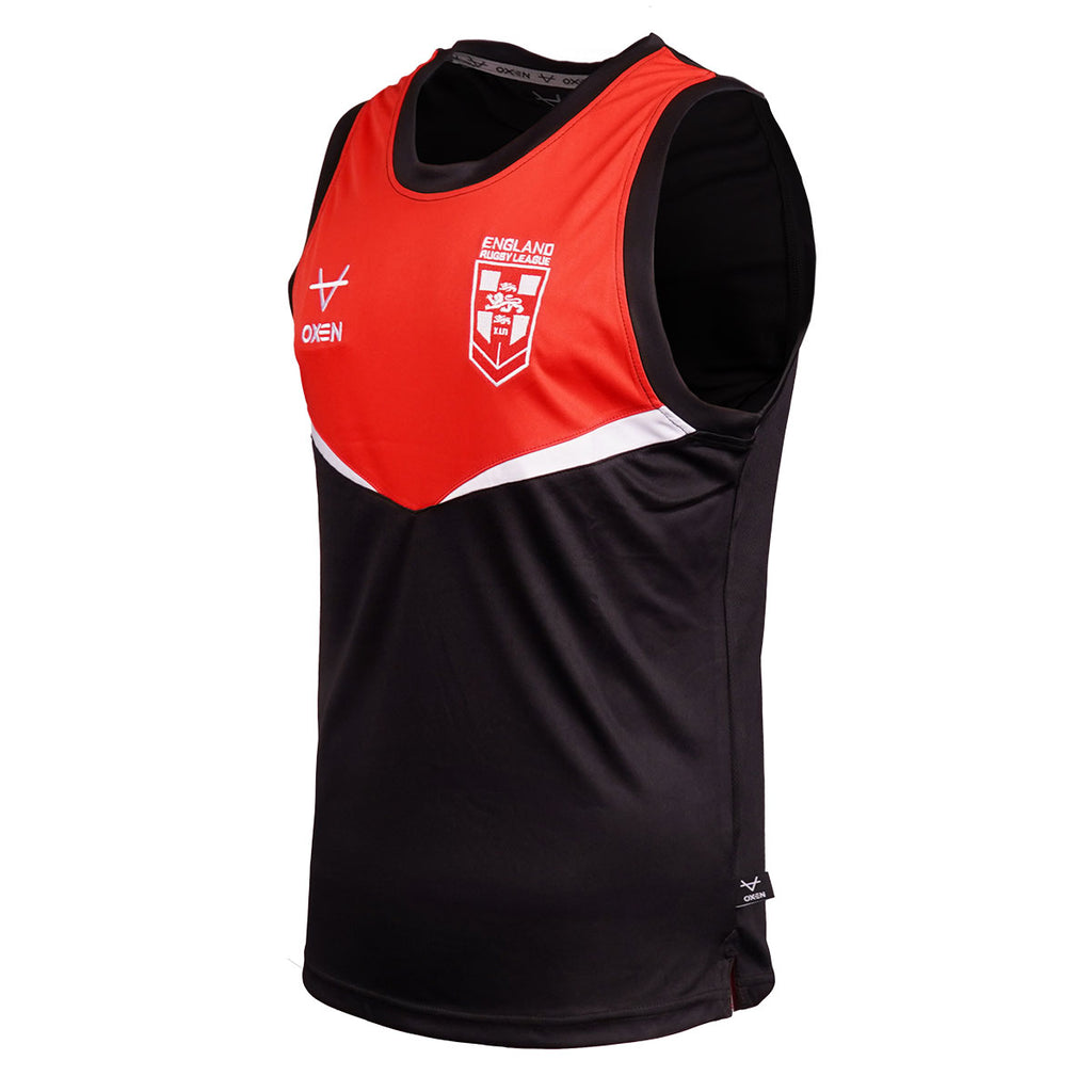 England RL Front Panel Singlet Black