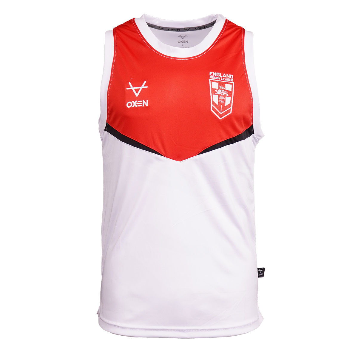 England RL Front Panel Singlet White