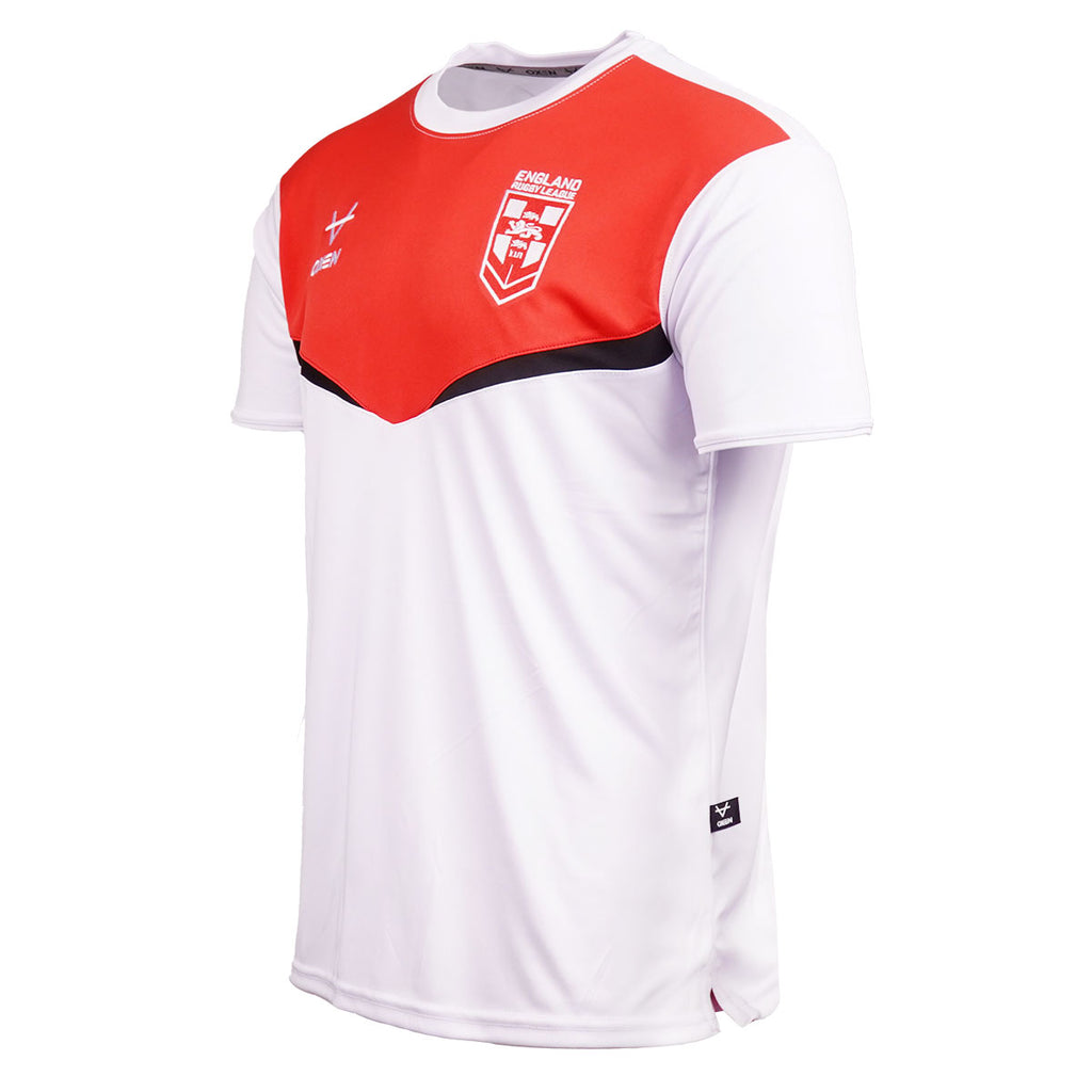 England RL Front Panel Tee White