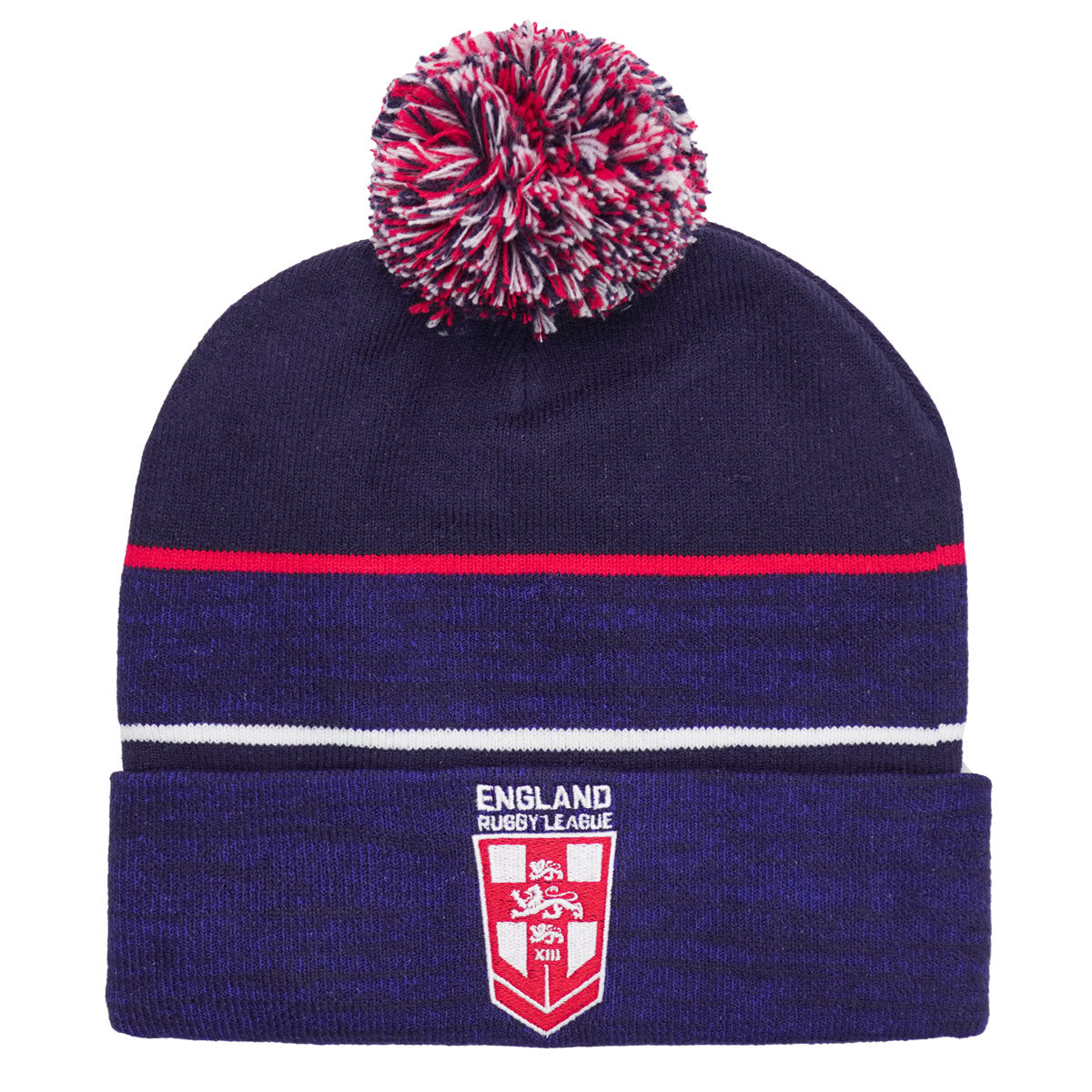 England RL Navy Marl Bobble Hat