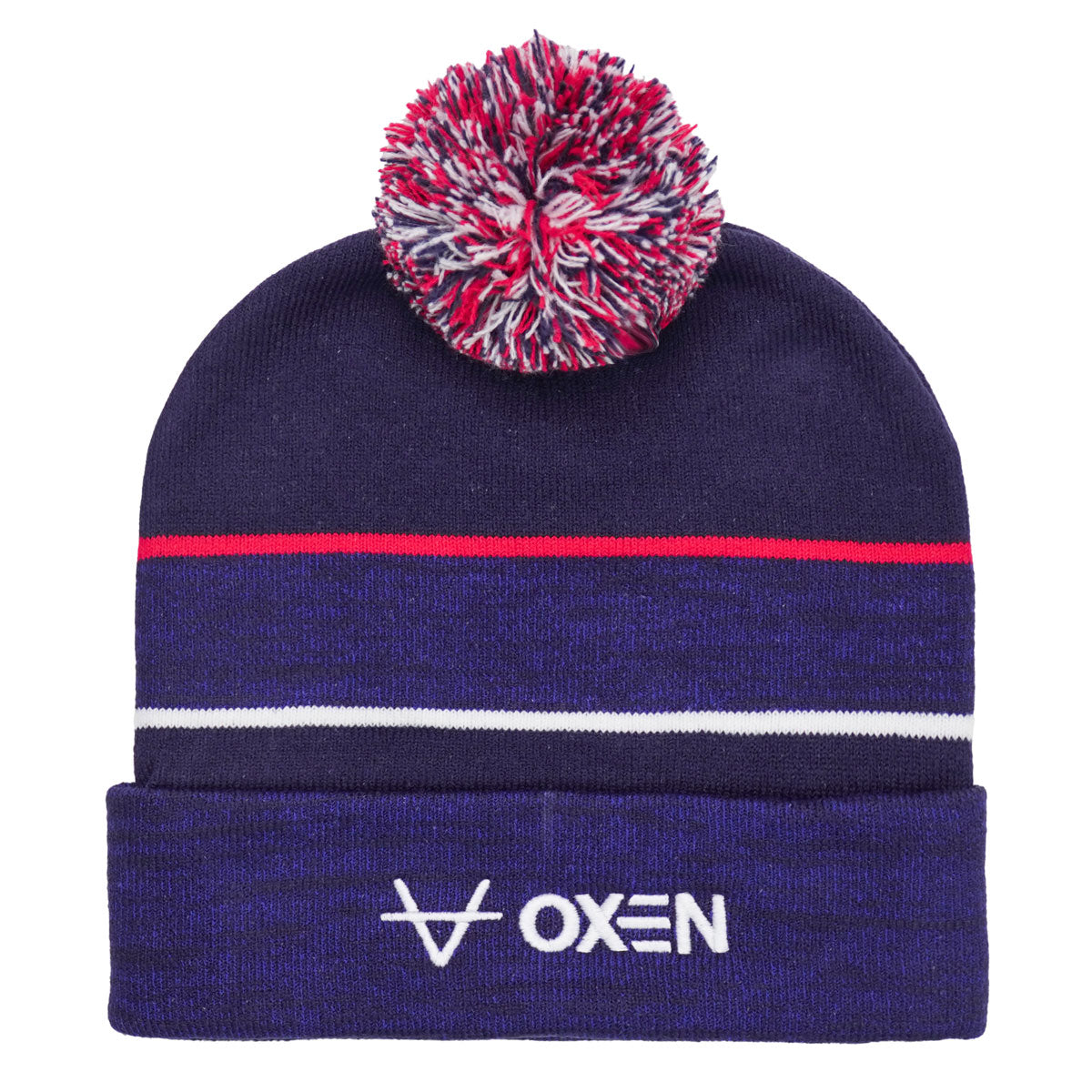 England RL Navy Marl Bobble Hat