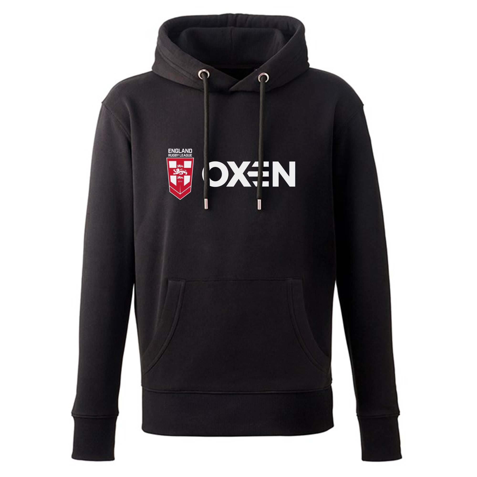 England Rugby League Oxen Black Cotton Hoody