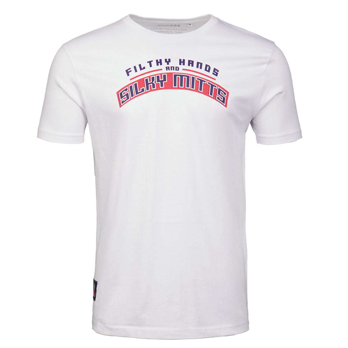 GB Ice Hockey Mitts Tee White