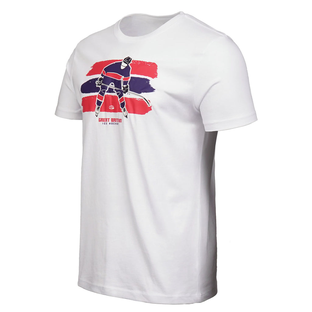 GB Ice Hockey Player Tee White