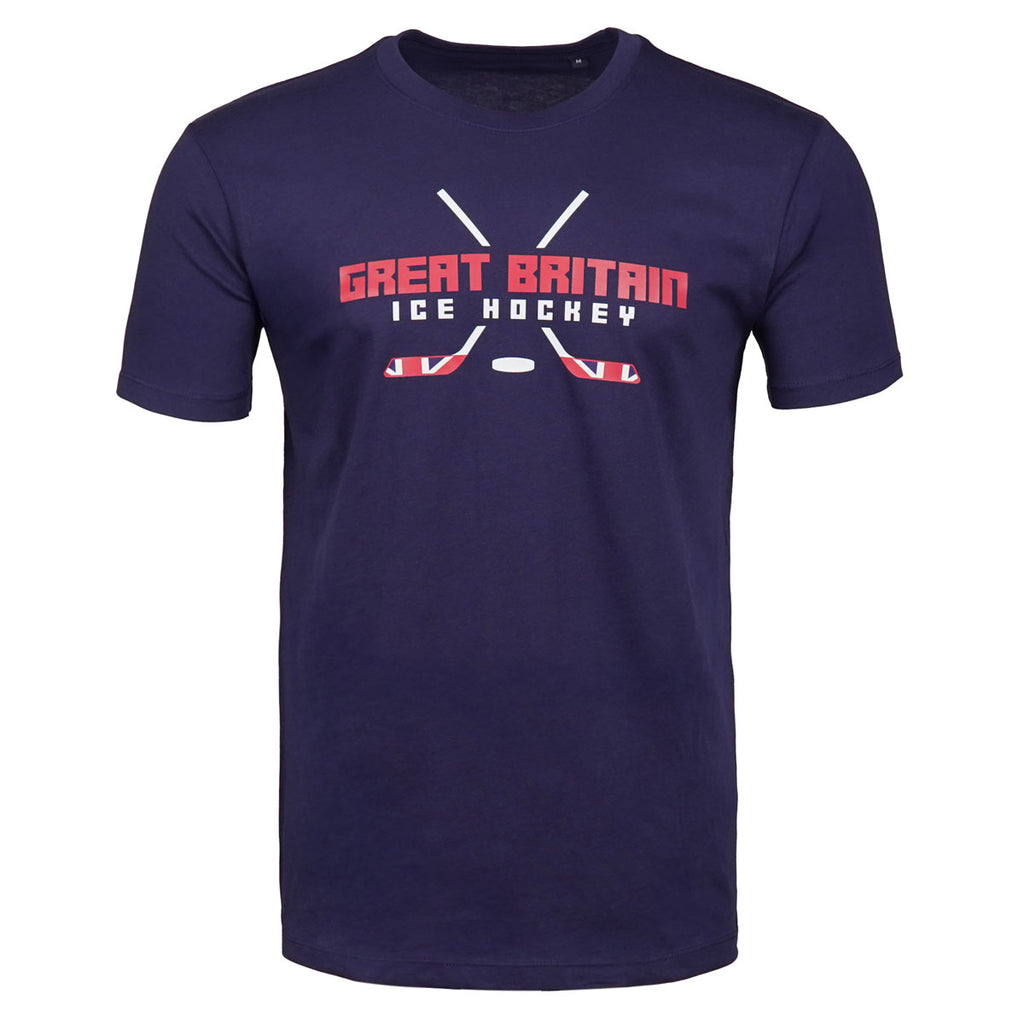 GB Ice Hockey Sticks Tee Navy
