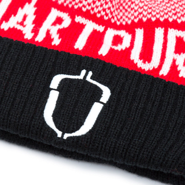 Hartpury White Text Beanie