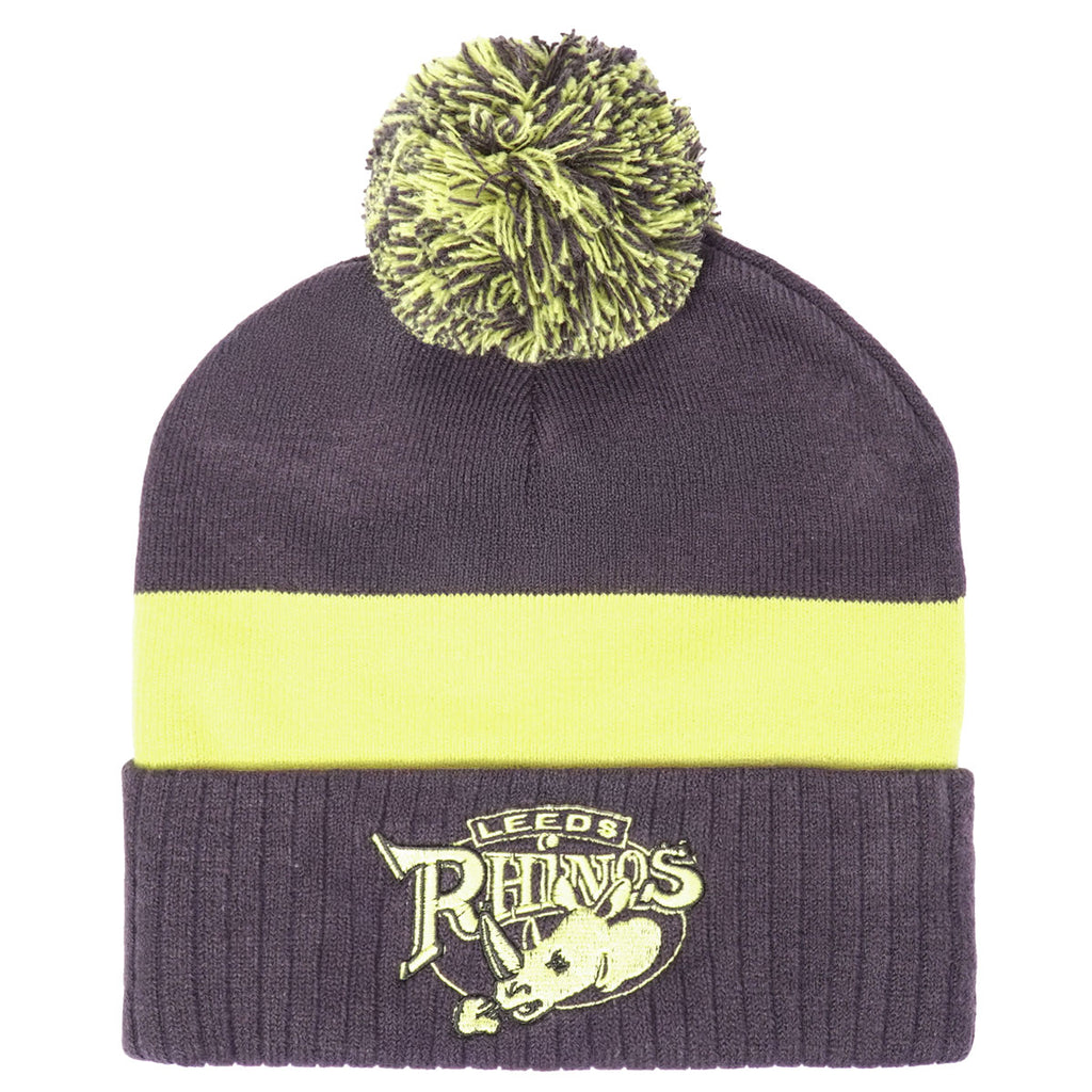 Leeds Rhinos 2026 Charcoal Bobble Hat