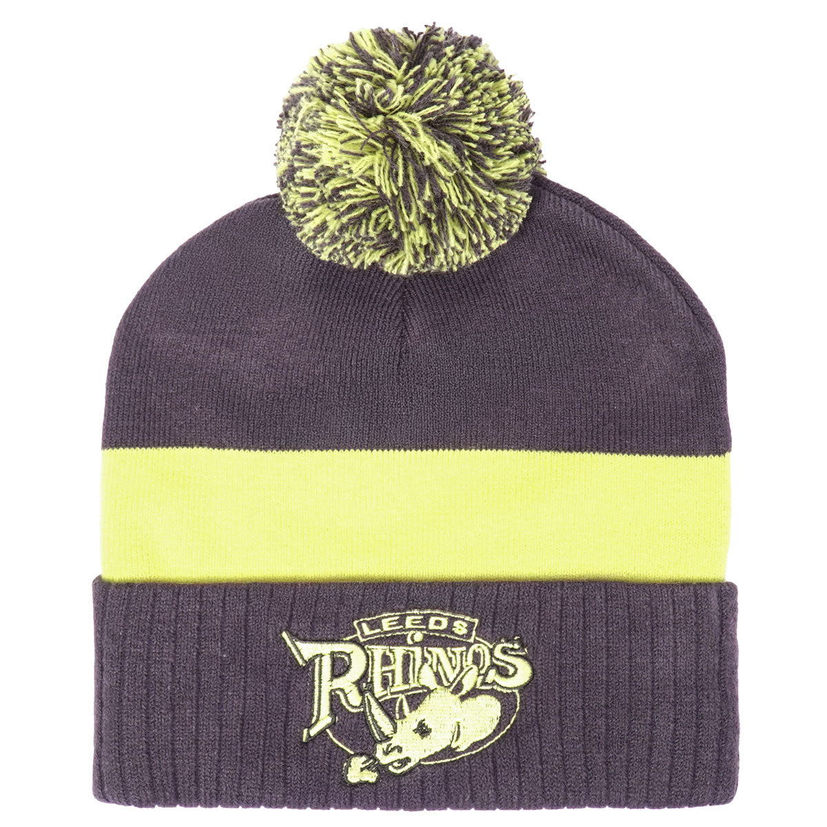 Leeds Rhinos 2026 Charcoal Bobble Hat