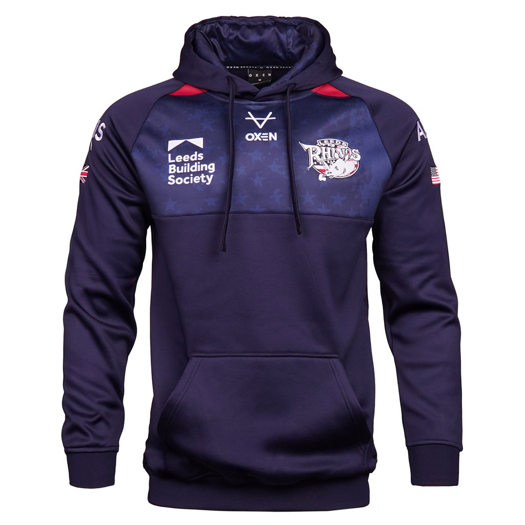 Leeds Rhinos 2026 USA OH Hoody Nvy JNR