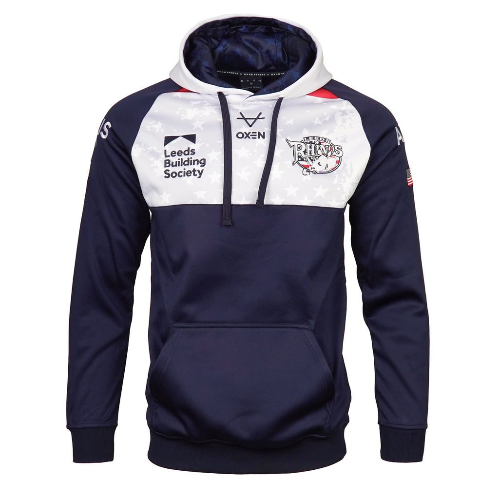 Leeds Rhinos 2026 USA OH Hoody Wht JNR