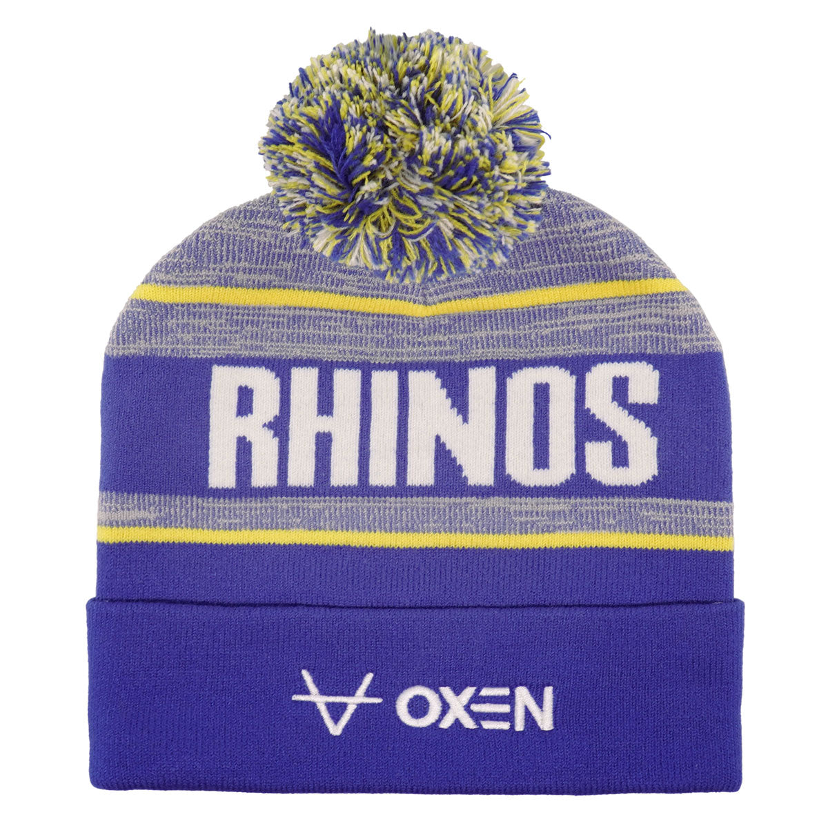 Leeds Rhinos Marl Text Bobble Hat
