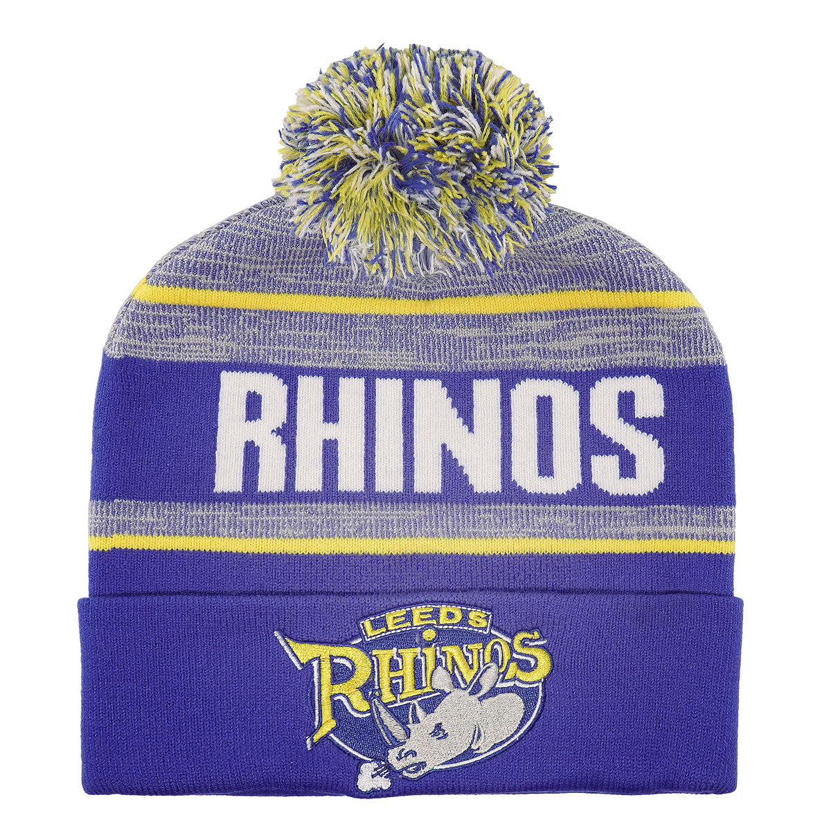 Leeds Rhinos Marl Text Bobble Hat
