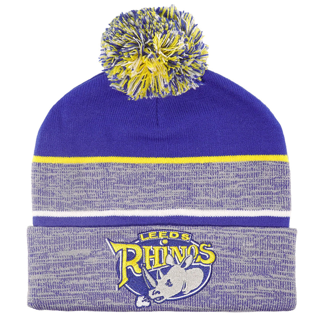 Leeds Rhinos Royal Marl Bobble Hat