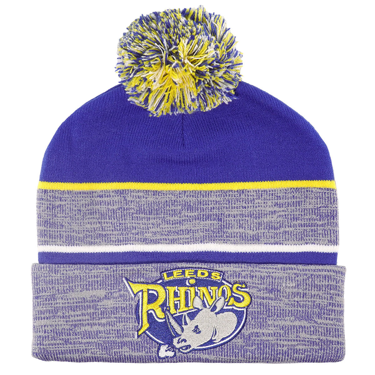 Leeds Rhinos Royal Marl Bobble Hat