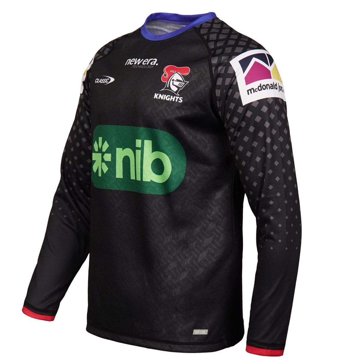 Newcastle Knights 2025 L/S Training Tee Blk