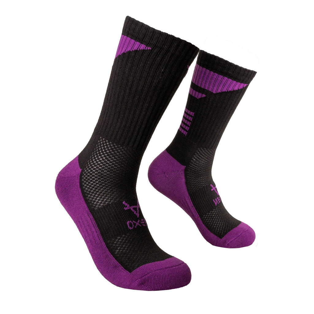 Oxen 4S Crew Socks Black/Purple