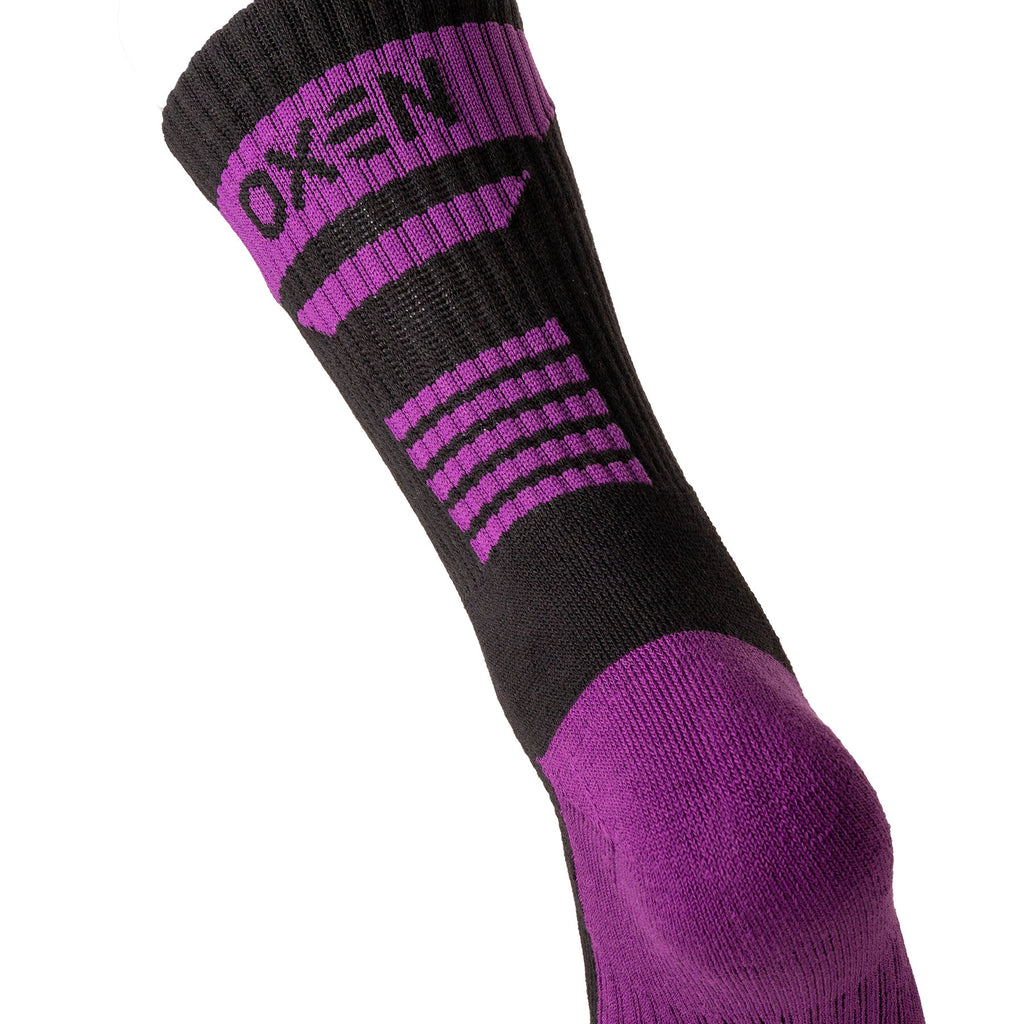 Oxen 4S Crew Socks Black/Purple