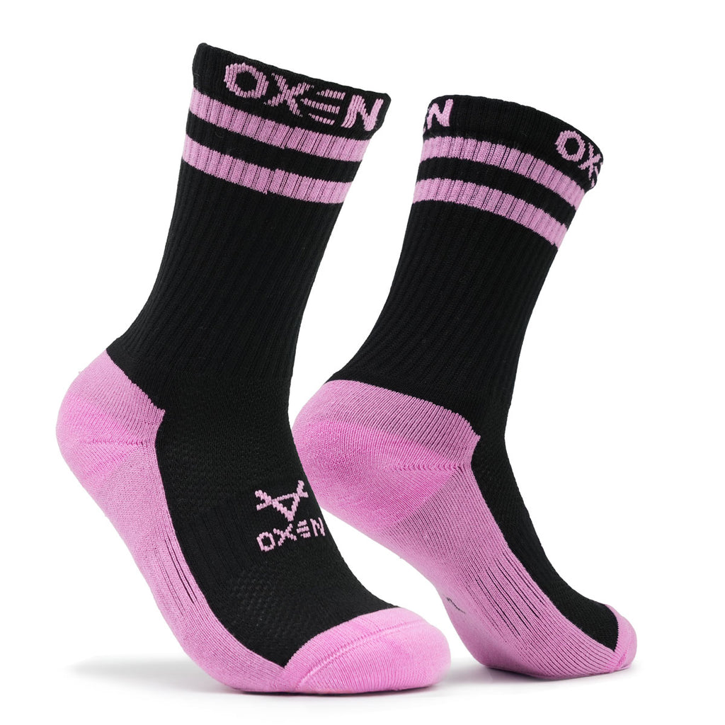 Oxen Blk/LtPink Sports Socks