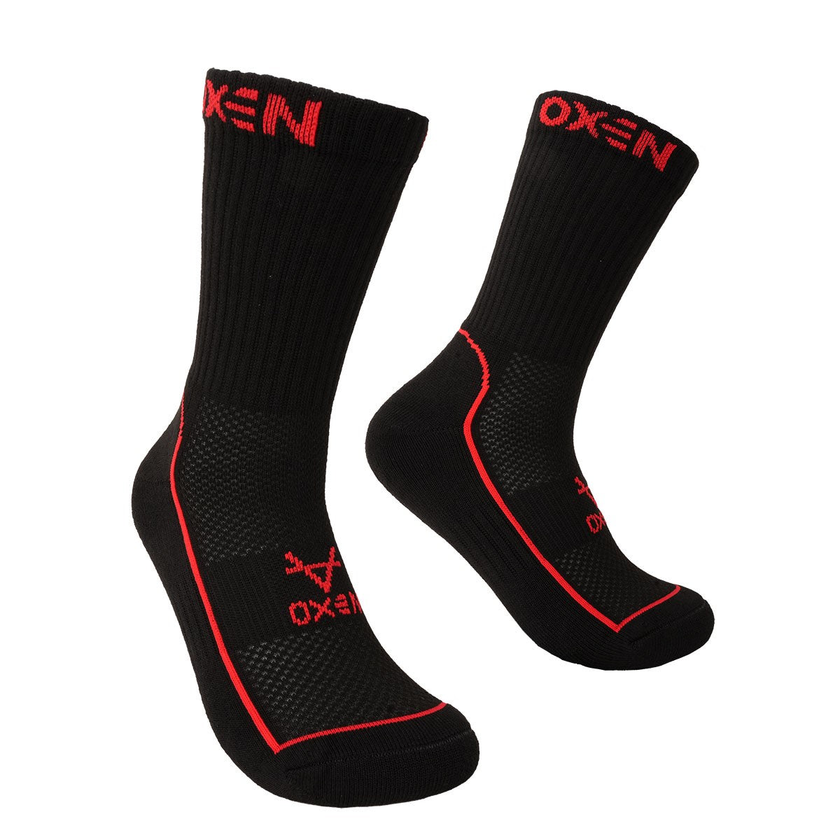 Oxen Black/Red Sports Socks