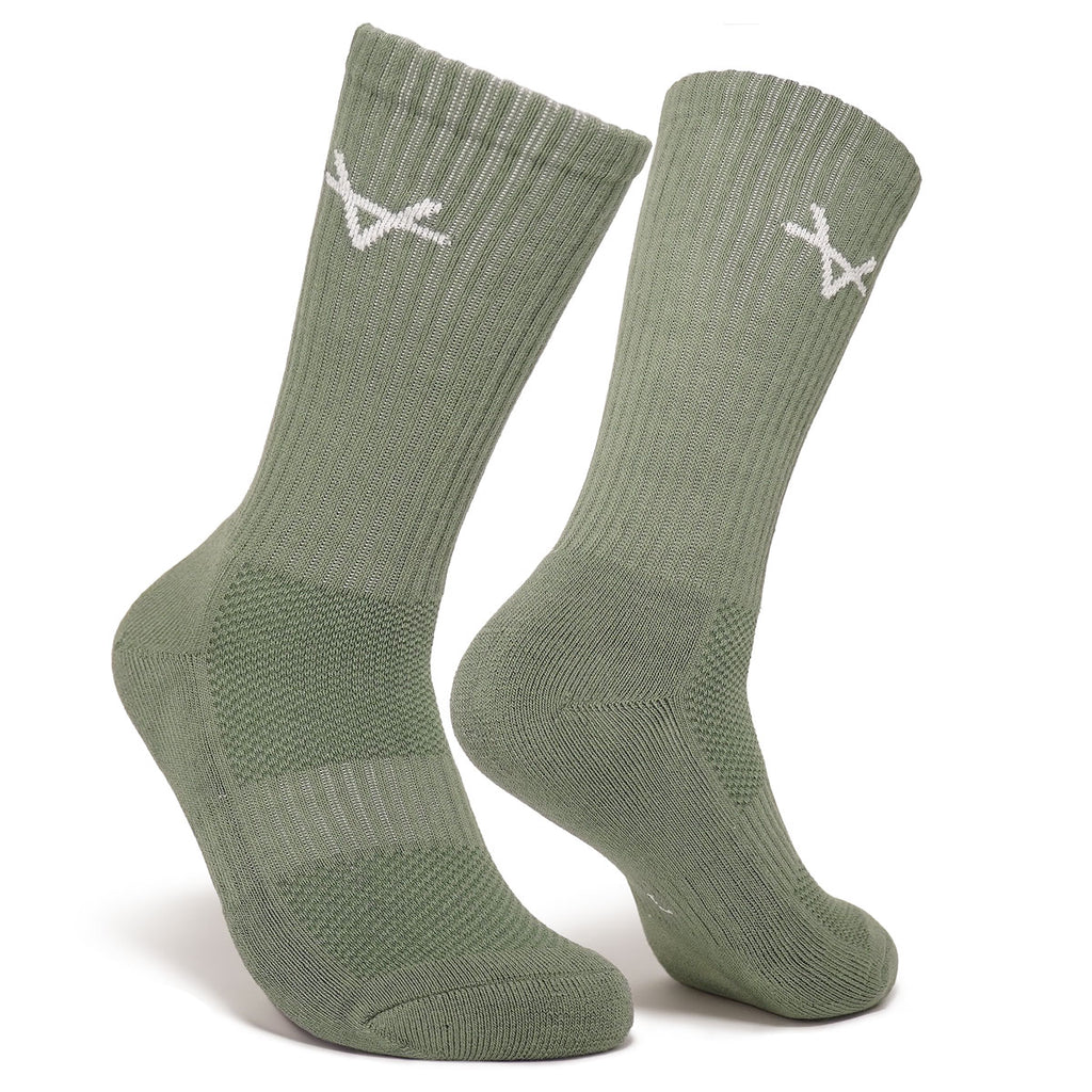 Oxen Crew Socks Olive JNR