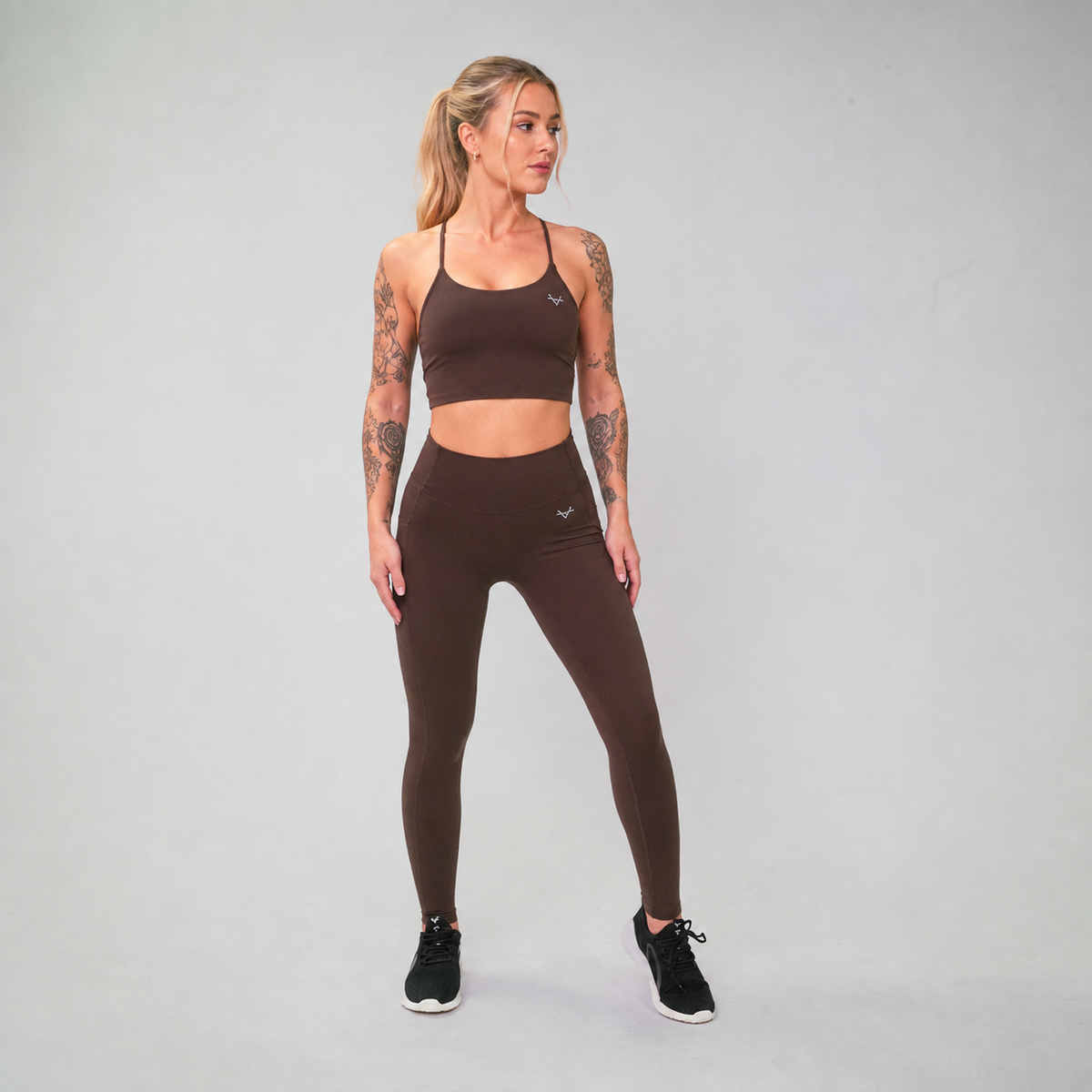 Oxen Womens Endure Sculpt Pocket Leggings Choc