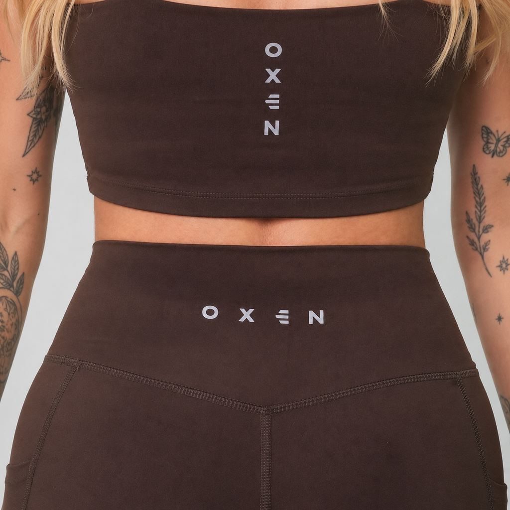 Oxen Womens Endure Sculpt Pocket Leggings Choc