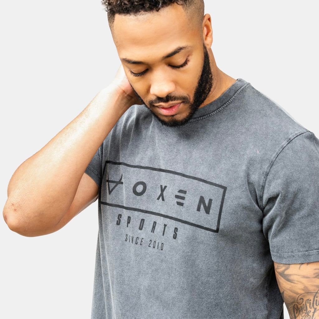 Oxen Est Washed Tee Black