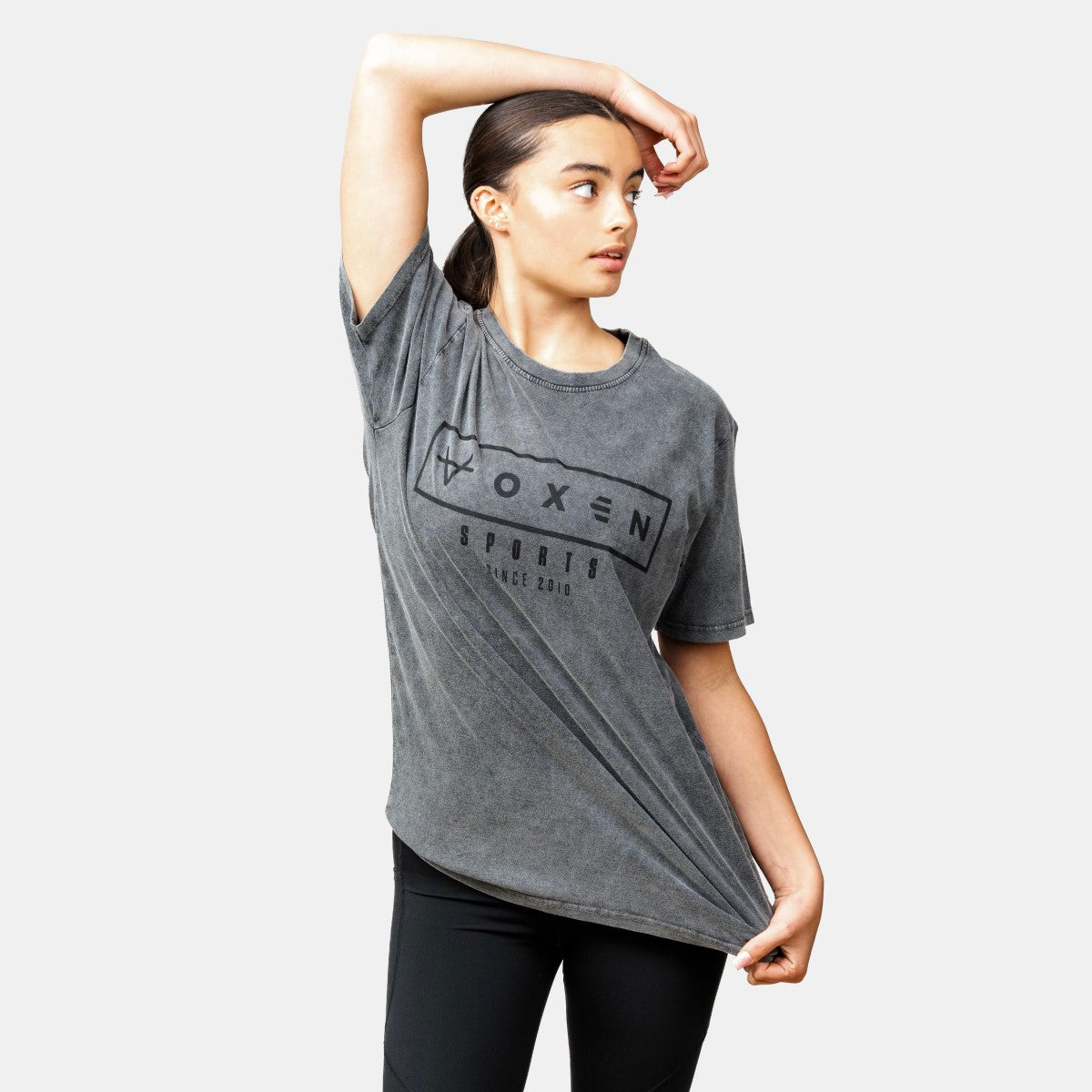 Oxen Est Washed Tee Black